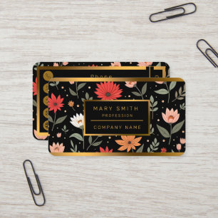 Cartão De Visita Floral Vintage - Bela Coleção Moderna