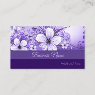 Cartão de visita floral violeta