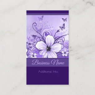 Cartão de visita floral violeta 2