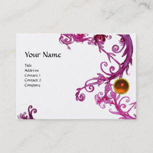 Cartão De Visita FLORENTINE BAROQUE MONOGRAM GEM laranja
