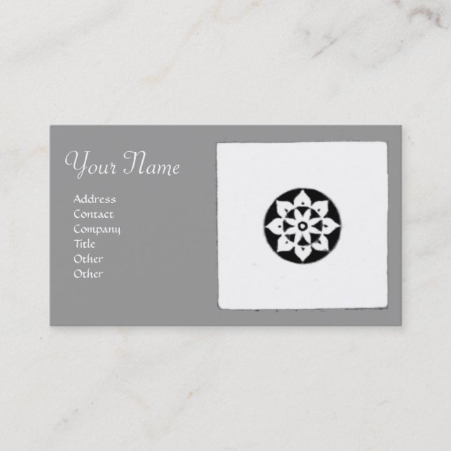 Cartão De Visita FLORENTINE RENAISSANCE HARMONY, cinza (Frente)