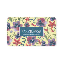 Flores amarelas florais em aquarela boho