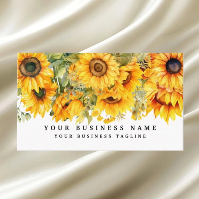 Cartão De Visita Flores Brilhantes Florais (Criador carregado)
