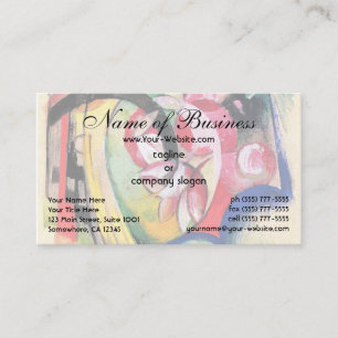 Cartão De Visita Flores Coloridas (Formas Abstratas) por Franz Marc