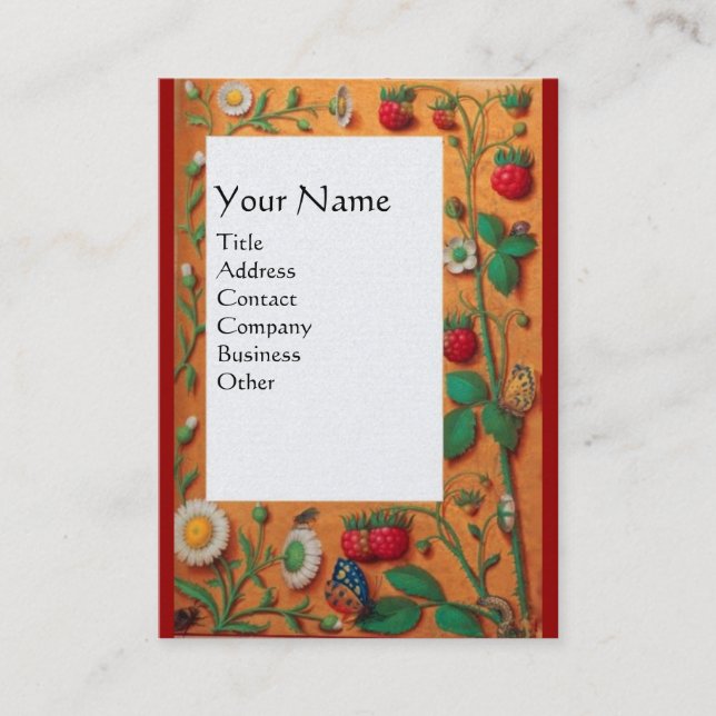 CARTÃO DE VISITA FLORES DE PRIMAVERA, MANTEIRAS E MANTEIRAS (Frente)