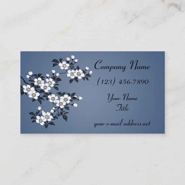 Cartão De Visita Flores do Dogwood (Frente)
