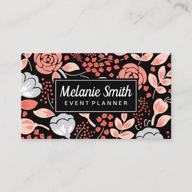 Cartão De Visita Flores Elegantes (Frente)