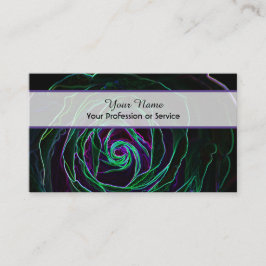 Cartão De Visita Flores elegantes de Pop-Art em Neon