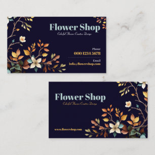 Cartão De Visita Flores Elegantes em Flor, Loja de Flores, Florista