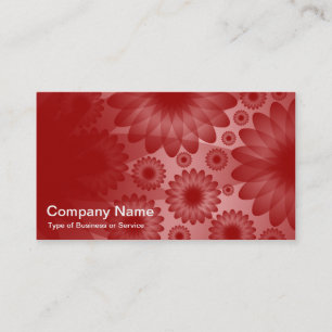 Cartão De Visita Flores Geométricas - Ruby com Cinzas