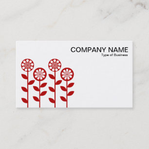 Cartão De Visita Flores Geométricas - Ruby on White