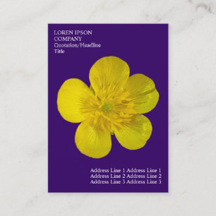 Cartão De Visita Flores mínimas - Buttercup - Violeta profunda