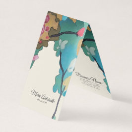 Cartão De Visita Flores nas OPÇÕES DE PAPEL E TAMANHO das Aquarelas