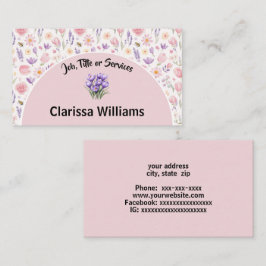 Cartão De Visita Flores pastosas