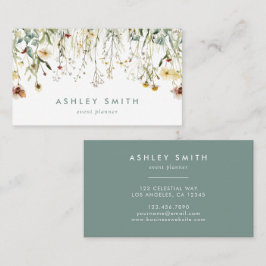 Cartão De Visita Flores Pressionadas