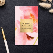 Flores Rosa em Aquarela de Luxo com Moldura em Dou