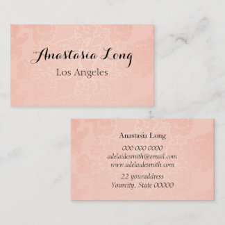 Cartão De Visita Flores Rosa Modernas