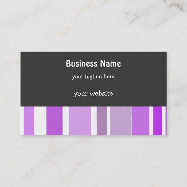 Cartão De Visita Flores Roxas Brilhantes (Frente)