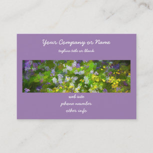 Cartão De Visita Flores Selvagens Impasto - Arte Flor Original