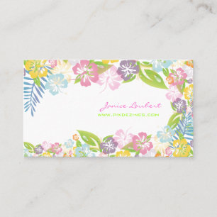 Cartão De Visita Flores tropicais retrógradas/existências de casca