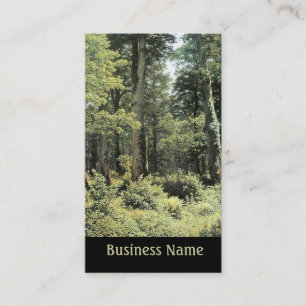 Cartão De Visita Floresta de Oak Paisagem Óleo