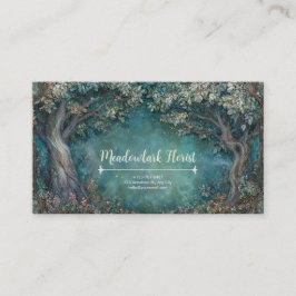 Cartão De Visita Floresta Encantada Art Nouveau