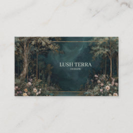 Cartão De Visita Floresta Encantada Noturna e Floral
