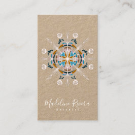 Cartão De Visita Floricultura Botânica Yoga Boho Mandala Kraft