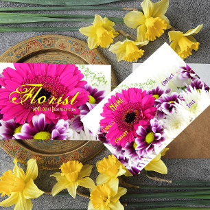 Cartão De Visita Florista - Buquê púrpura III