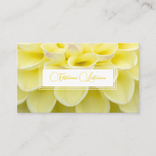Cartão De Visita Florista de flores amarelas minimalistas retângulo