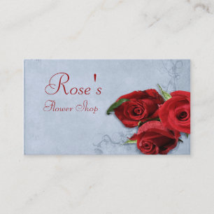 Cartão De Visita Florista do azul da cascata do vintage