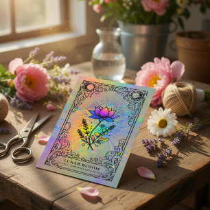 Cartão De Visita Florista Lotus Floral Holográfico