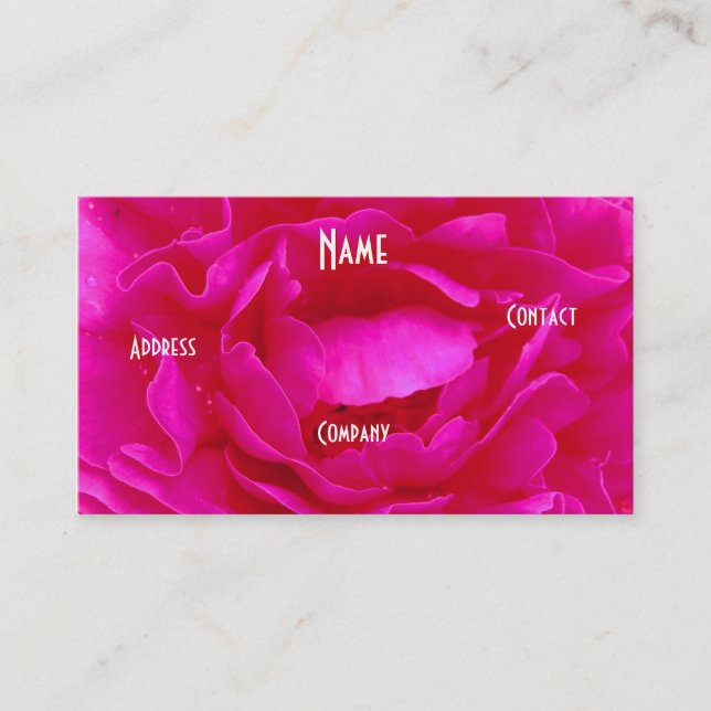 Cartão De Visita Florista - Rosa azul rosa (Frente)