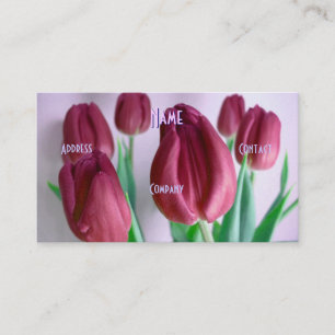 Cartão De Visita Florista - Rosey Tulips