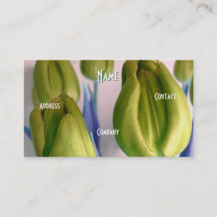 Cartão De Visita Florista - Tulipas de bege Verde Claro