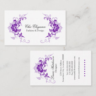 Cartão De Visita Flourish floral elegante
