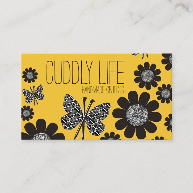 Cartão De Visita Flowe feito sob encomenda do fio das agulhas de (Frente)