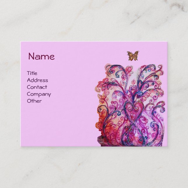 Cartão De Visita FLUTUAÇÕES QUÍMICAS cor-de-rosa brilhante branco r (Frente)