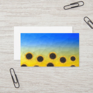 Cartão De Visita Fluxos de malha azul-amarelos da Ucrânia