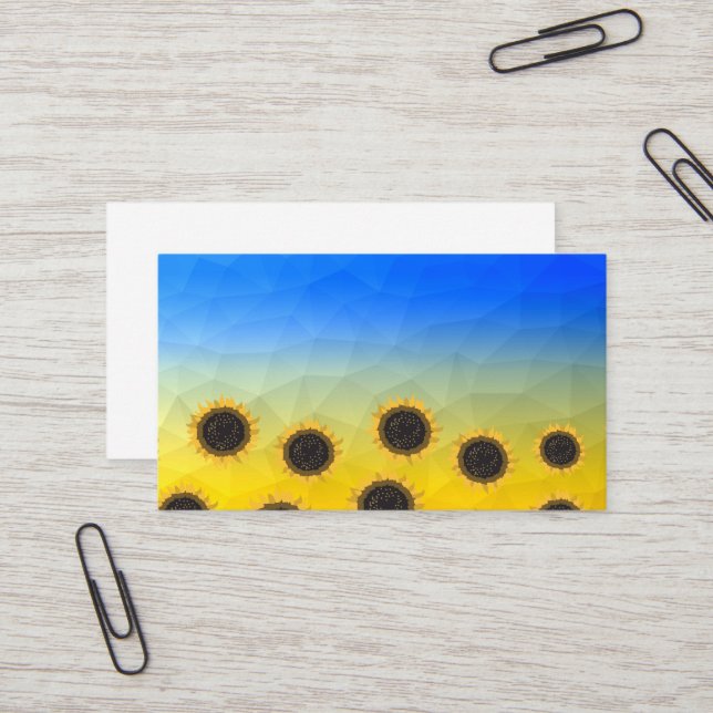 Cartão De Visita Fluxos de malha azul-amarelos da Ucrânia (Frente/Verso In Situ)