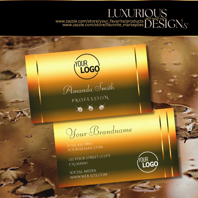 Cartão De Visita Fogo brilhante Ouros de luxo laranja de luxo adici (Criador carregado)