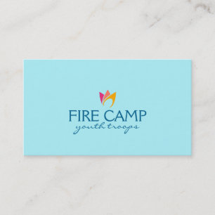 Cartão De Visita Fogo Flamejante (chamas laranja a rosa)