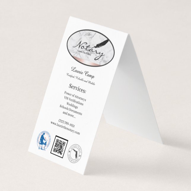 Cartão De Visita Folded Business Card (Frente)