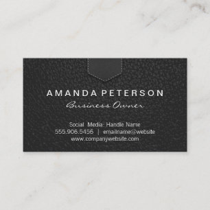 Cartão De Visita Folha de couro Cortado