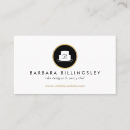 Cartão De Visita Folha de Logotipo Emblem de Bolo Vintage II