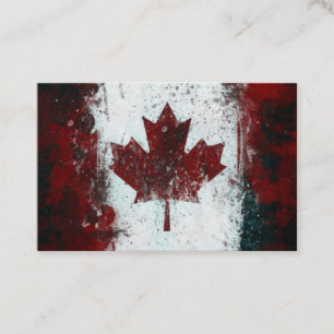 Cartão De Visita Folha de Mapeamento do Canadá