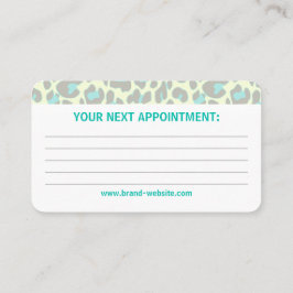 Cartão De Visita Folha de Padrão Rockabilly Imprimida do Leopardo A