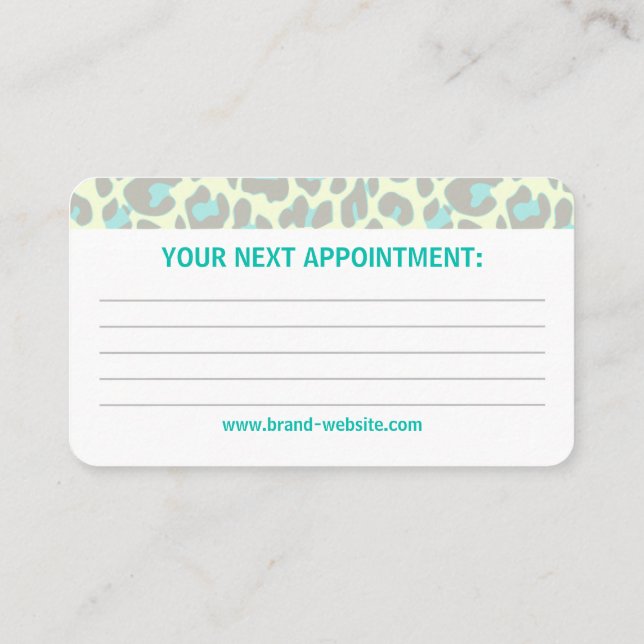 Cartão De Visita Folha de Padrão Rockabilly Imprimida do Leopardo A (Verso)