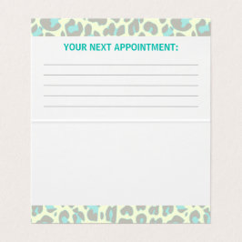 Cartão De Visita Folha de Padrão Rockabilly Imprimida do Leopardo A