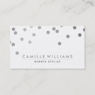 Cartão De Visita Folha de prata bonito moderna de teste padrão de